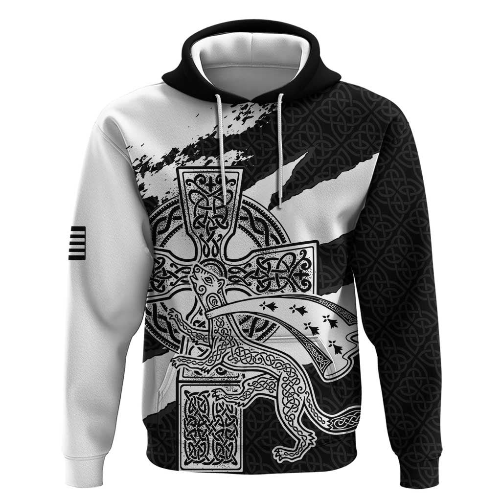 Brittany Celtic Cross Zip Hoodie Celtic Pattern - Wonder Print Shop