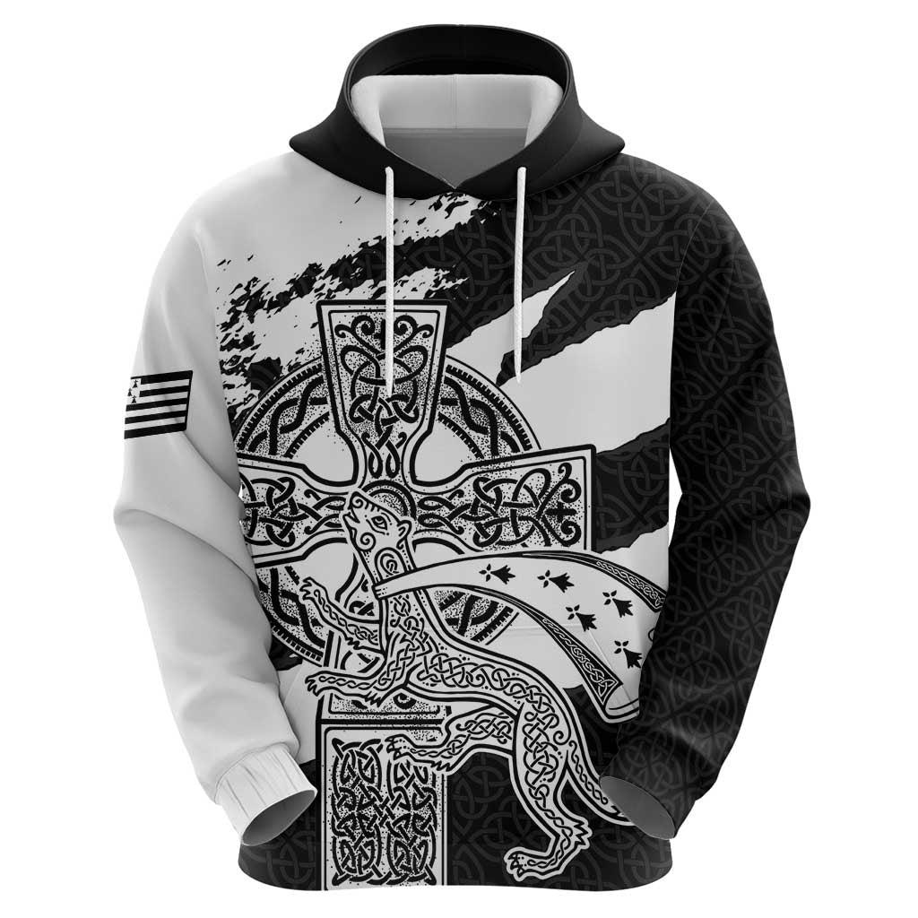 Brittany Celtic Cross Zip Hoodie Celtic Pattern - Wonder Print Shop