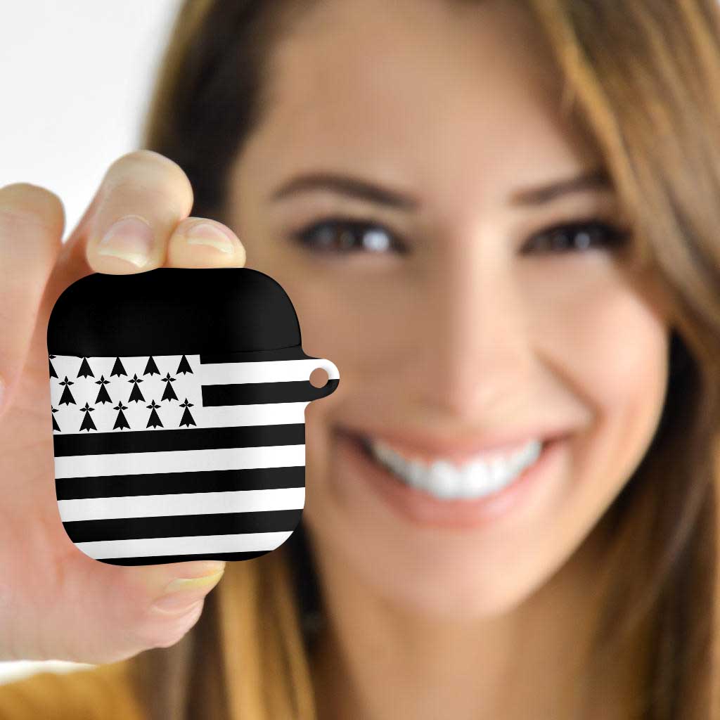 Brittany Flag Style AirPods Case Kentoch Mervel Eget Bezan Saotret - Wonder Print Shop