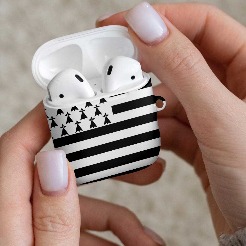 Brittany Flag Style AirPods Case Kentoch Mervel Eget Bezan Saotret - Wonder Print Shop
