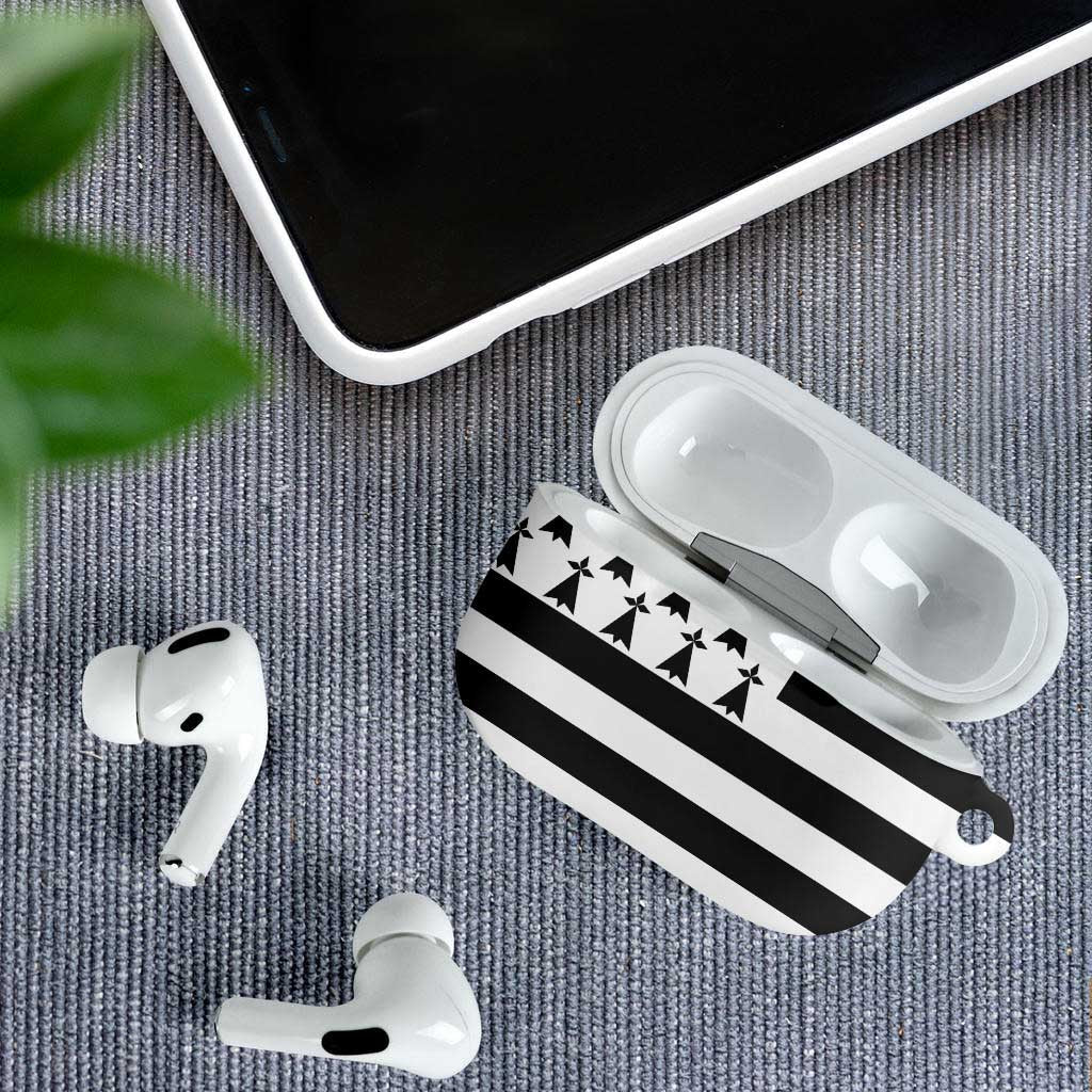 Brittany Flag Style AirPods Case Kentoch Mervel Eget Bezan Saotret - Wonder Print Shop