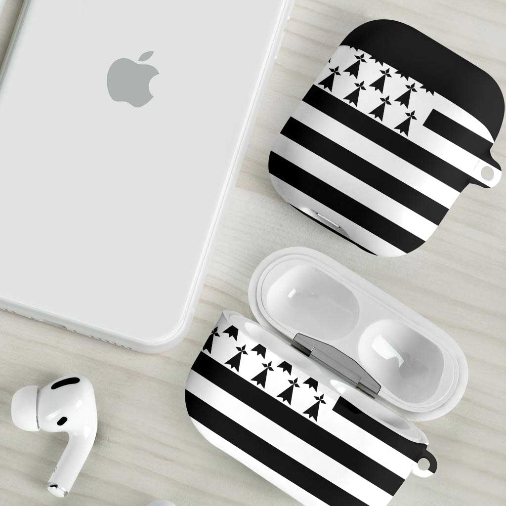 Brittany Flag Style AirPods Case Kentoch Mervel Eget Bezan Saotret - Wonder Print Shop