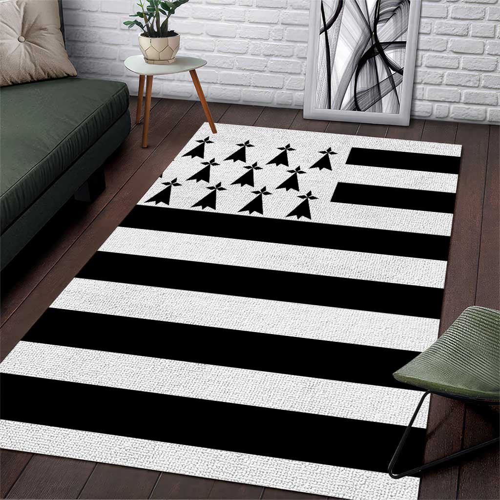 Brittany Flag Style Area Rug Kentoch Mervel Eget Bezan Saotret - Wonder Print Shop