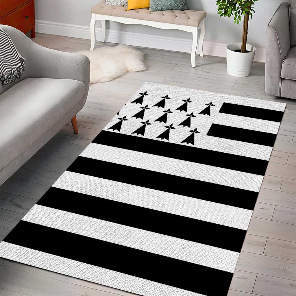 Brittany Flag Style Area Rug Kentoch Mervel Eget Bezan Saotret - Wonder Print Shop