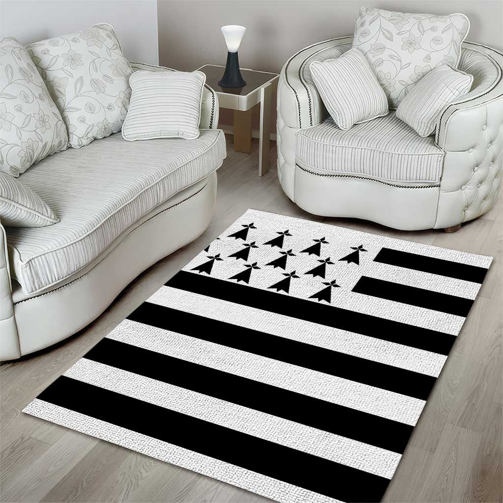 Brittany Flag Style Area Rug Kentoch Mervel Eget Bezan Saotret - Wonder Print Shop