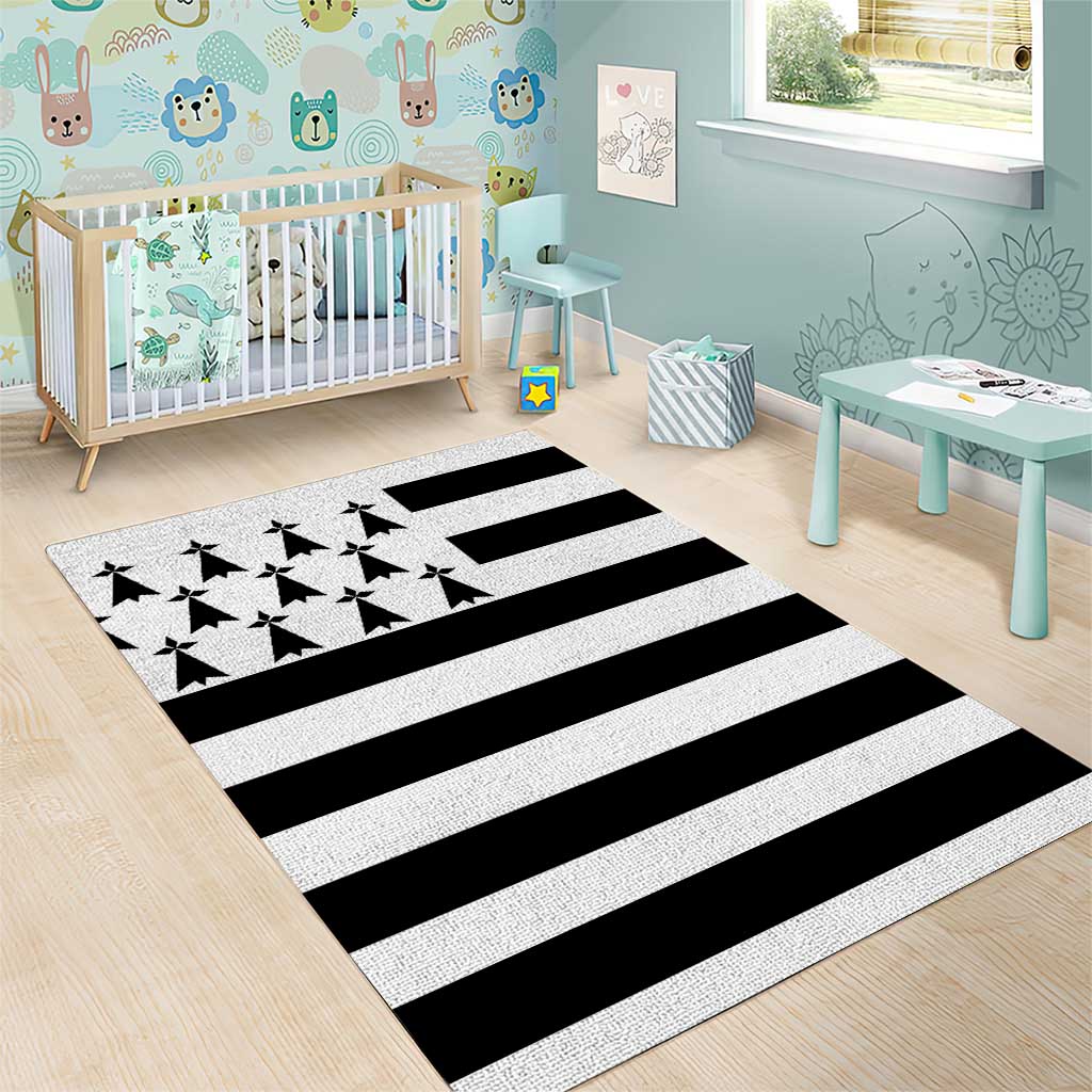 Brittany Flag Style Area Rug Kentoch Mervel Eget Bezan Saotret - Wonder Print Shop