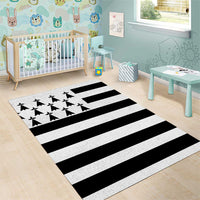 Brittany Flag Style Area Rug Kentoch Mervel Eget Bezan Saotret - Wonder Print Shop