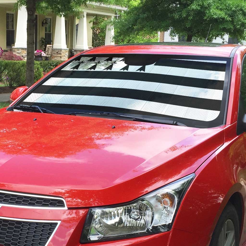 Brittany Flag Style Auto Sun Shade Kentoch Mervel Eget Bezan Saotret - Wonder Print Shop