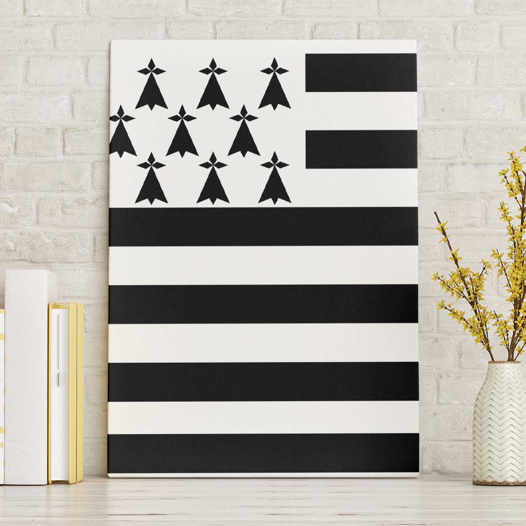 Brittany Flag Style Canvas Wall Art Kentoch Mervel Eget Bezan Saotret - Wonder Print Shop