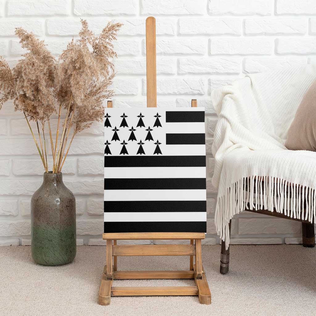 Brittany Flag Style Canvas Wall Art Kentoch Mervel Eget Bezan Saotret - Wonder Print Shop