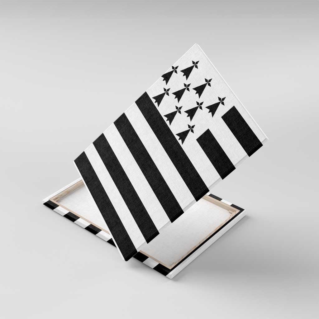 Brittany Flag Style Canvas Wall Art Kentoch Mervel Eget Bezan Saotret - Wonder Print Shop
