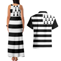 Brittany Flag Style Couples Matching Tank Maxi Dress and Hawaiian Shirt Kentoch Mervel Eget Bezan Saotret - Wonder Print Shop