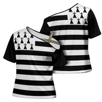Brittany Flag Style Cross Shoulder Shirt Kentoch Mervel Eget Bezan Saotret - Wonder Print Shop