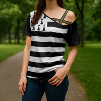 Brittany Flag Style Cross Shoulder Shirt Kentoch Mervel Eget Bezan Saotret - Wonder Print Shop