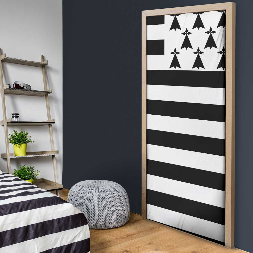 Brittany Flag Style Door Cover Kentoch Mervel Eget Bezan Saotret - Wonder Print Shop