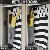 Brittany Flag Style Door Cover Kentoch Mervel Eget Bezan Saotret - Wonder Print Shop