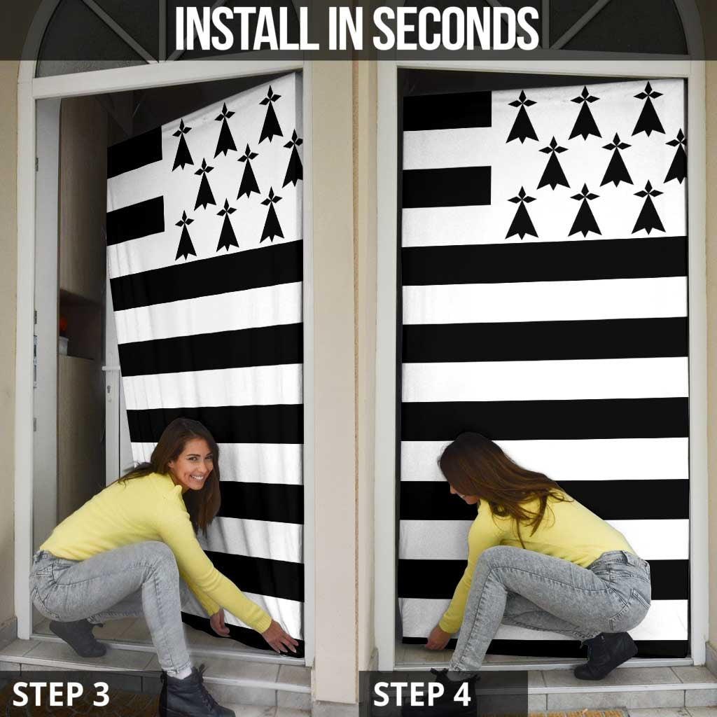Brittany Flag Style Door Cover Kentoch Mervel Eget Bezan Saotret - Wonder Print Shop