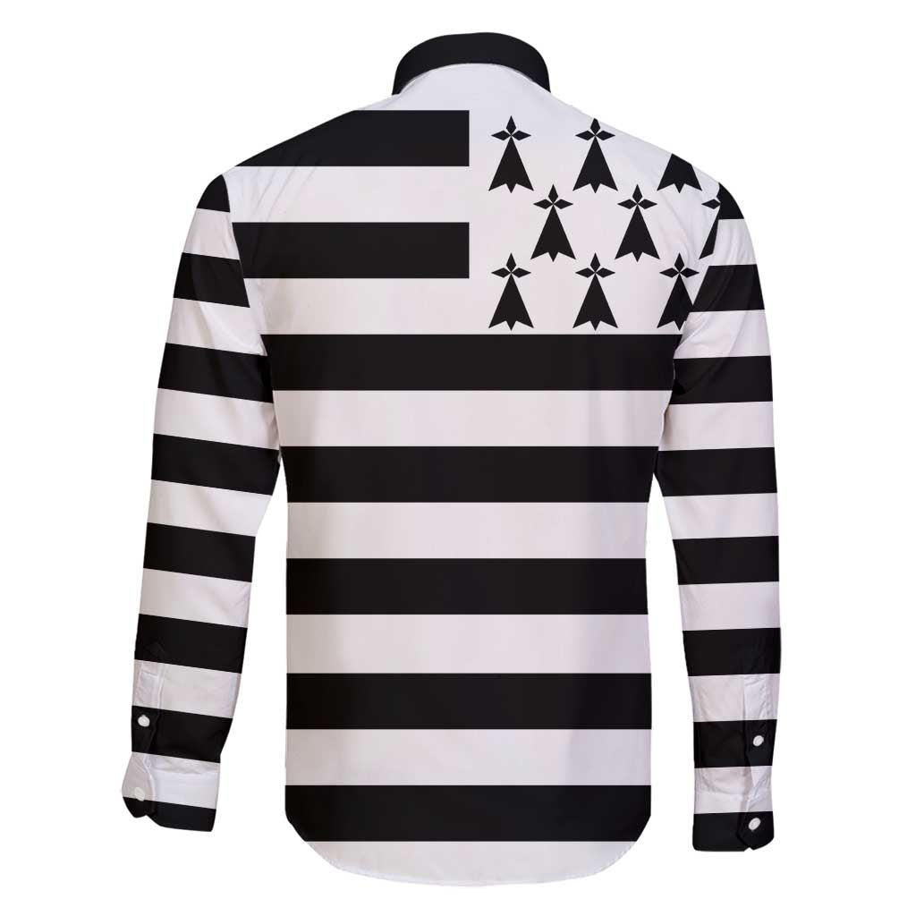 Brittany Flag Style Family Matching Long Sleeve Bodycon Dress and Hawaiian Shirt Kentoch Mervel Eget Bezan Saotret - Wonder Print Shop