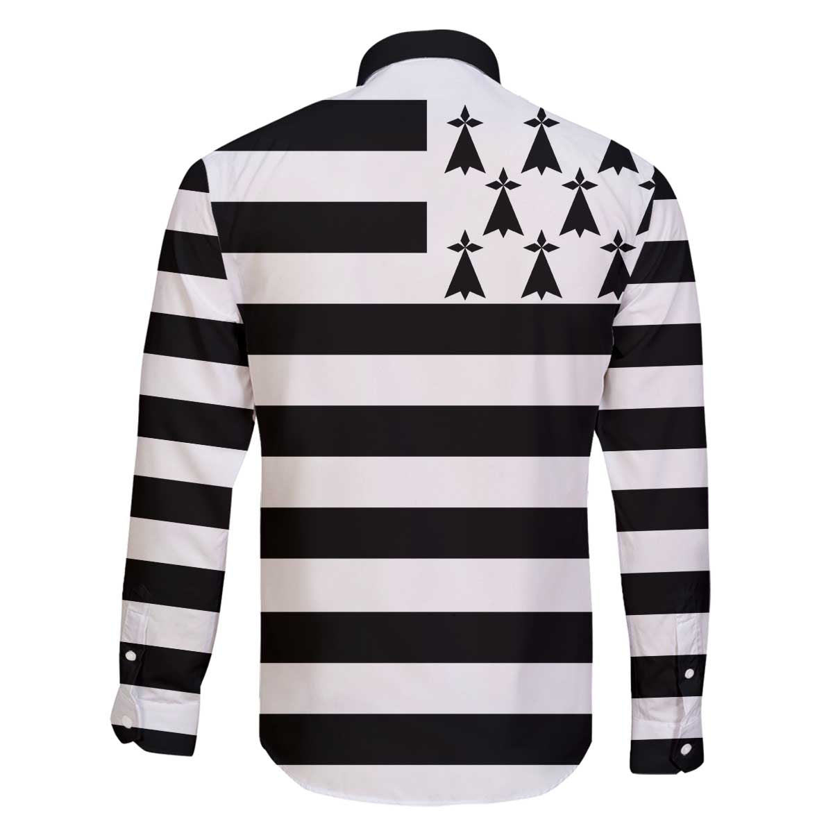 Brittany Flag Style Family Matching Off The Shoulder Long Sleeve Dress and Hawaiian Shirt Kentoch Mervel Eget Bezan Saotret - Wonder Print Shop