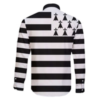 Brittany Flag Style Family Matching Off The Shoulder Long Sleeve Dress and Hawaiian Shirt Kentoch Mervel Eget Bezan Saotret - Wonder Print Shop