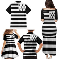 Brittany Flag Style Family Matching Puletasi and Hawaiian Shirt Kentoch Mervel Eget Bezan Saotret - Wonder Print Shop