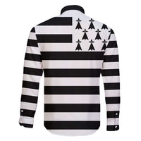 Brittany Flag Style Family Matching Short Sleeve Bodycon Dress and Hawaiian Shirt Kentoch Mervel Eget Bezan Saotret - Wonder Print Shop