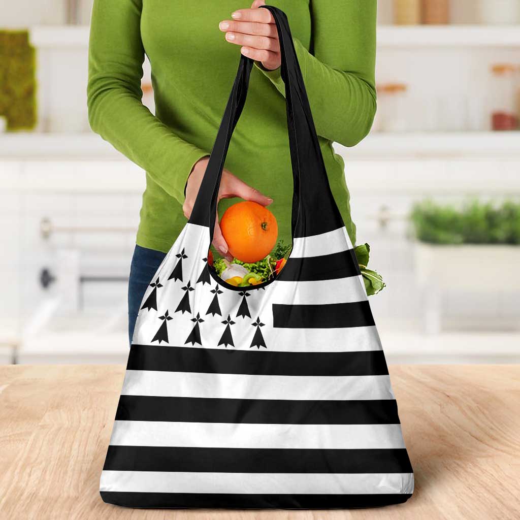 Brittany Flag Style Grocery Bag Kentoch Mervel Eget Bezan Saotret - Wonder Print Shop