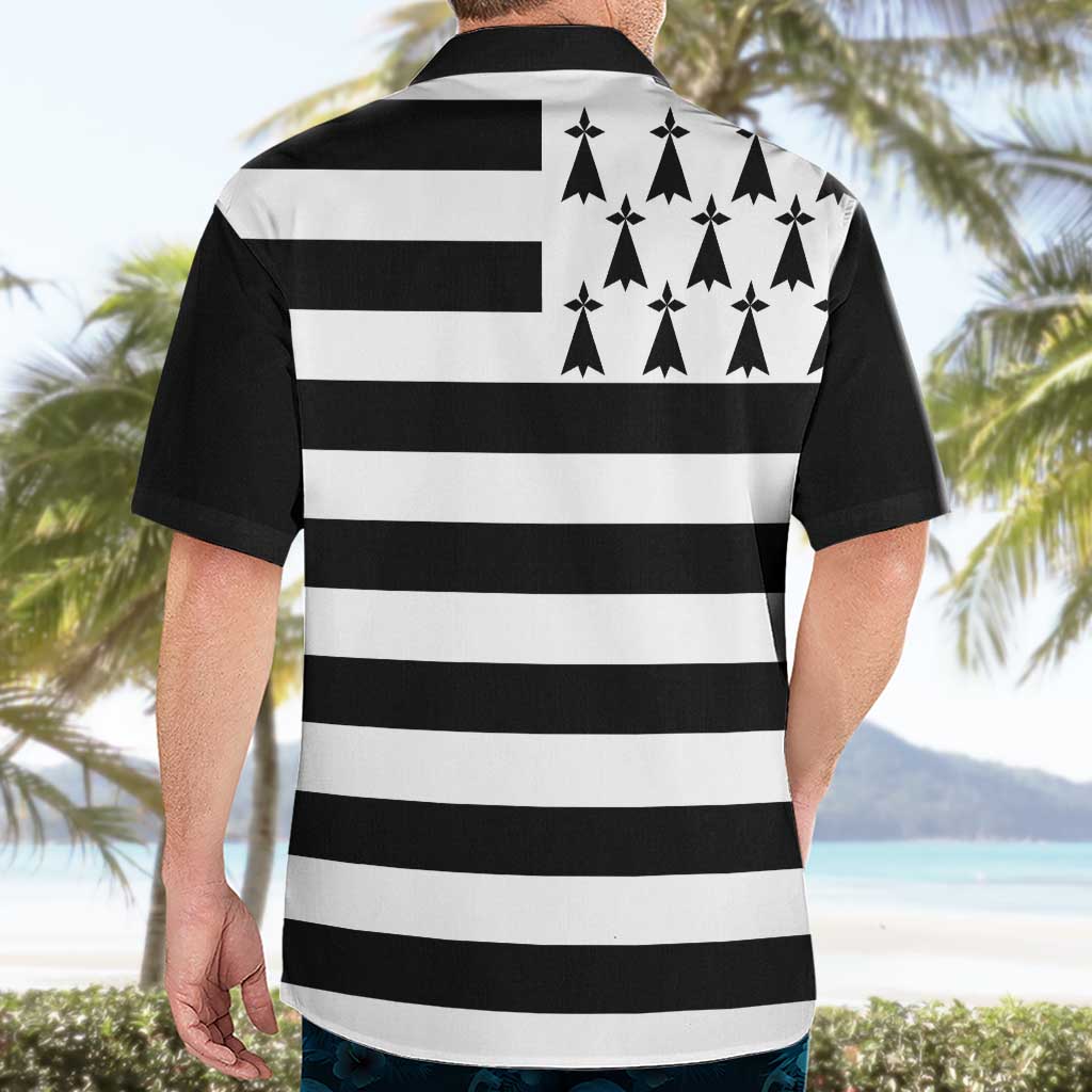 Brittany Flag Style Hawaiian Shirt Kentoch Mervel Eget Bezan Saotret - Wonder Print Shop