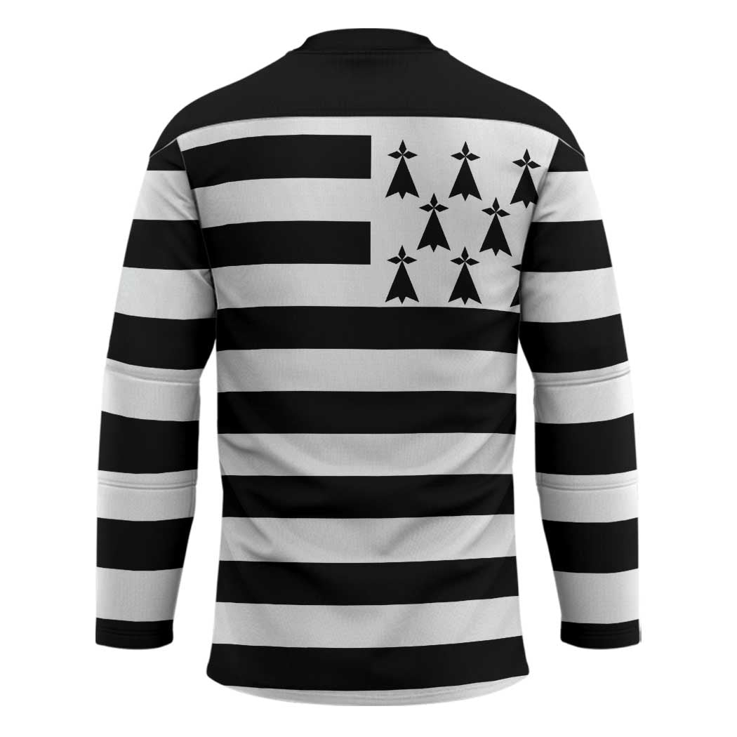 Brittany Flag Style Hockey Jersey Kentoch Mervel Eget Bezan Saotret - Wonder Print Shop