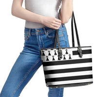 Brittany Flag Style Leather Tote Bag Kentoch Mervel Eget Bezan Saotret - Wonder Print Shop