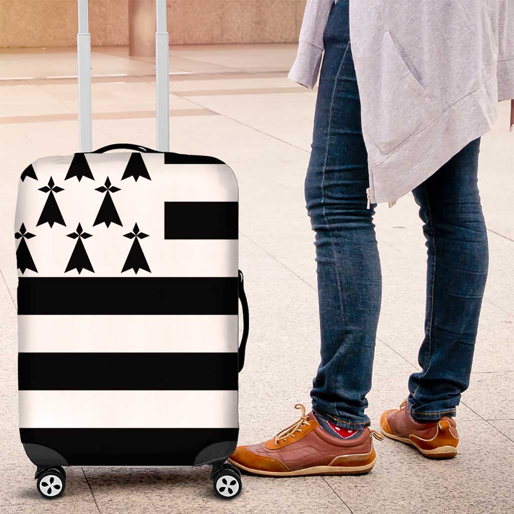 Brittany Flag Style Luggage Cover Kentoch Mervel Eget Bezan Saotret - Wonder Print Shop