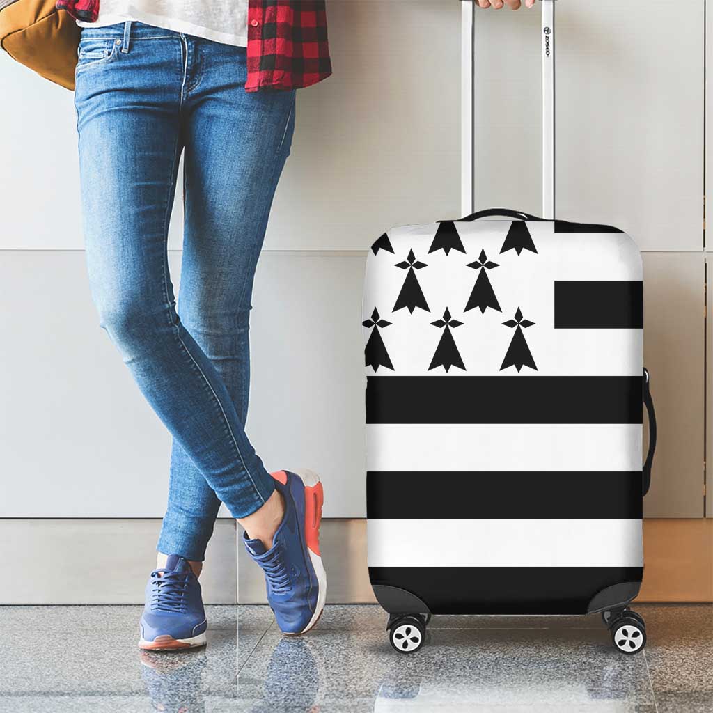 Brittany Flag Style Luggage Cover Kentoch Mervel Eget Bezan Saotret - Wonder Print Shop