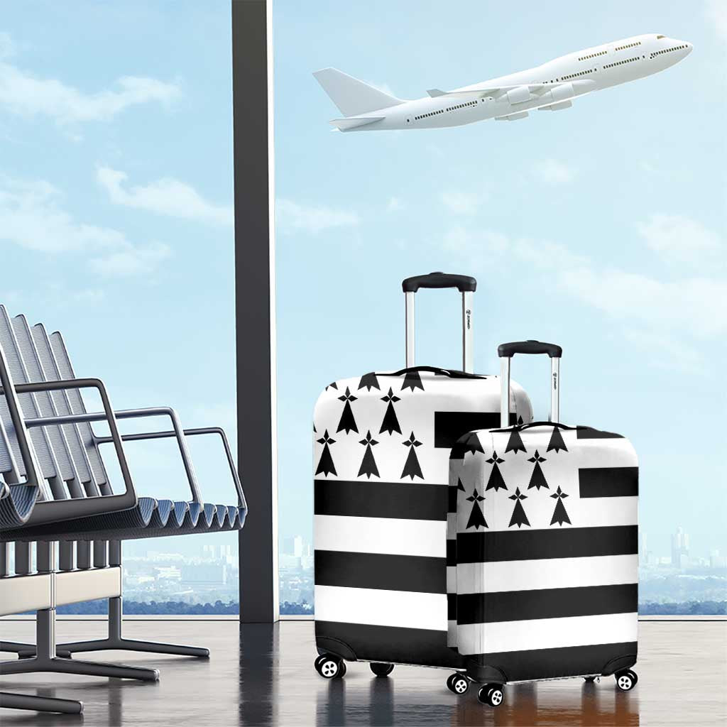 Brittany Flag Style Luggage Cover Kentoch Mervel Eget Bezan Saotret - Wonder Print Shop