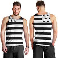 Brittany Flag Style Men Tank Top Kentoch Mervel Eget Bezan Saotret - Wonder Print Shop