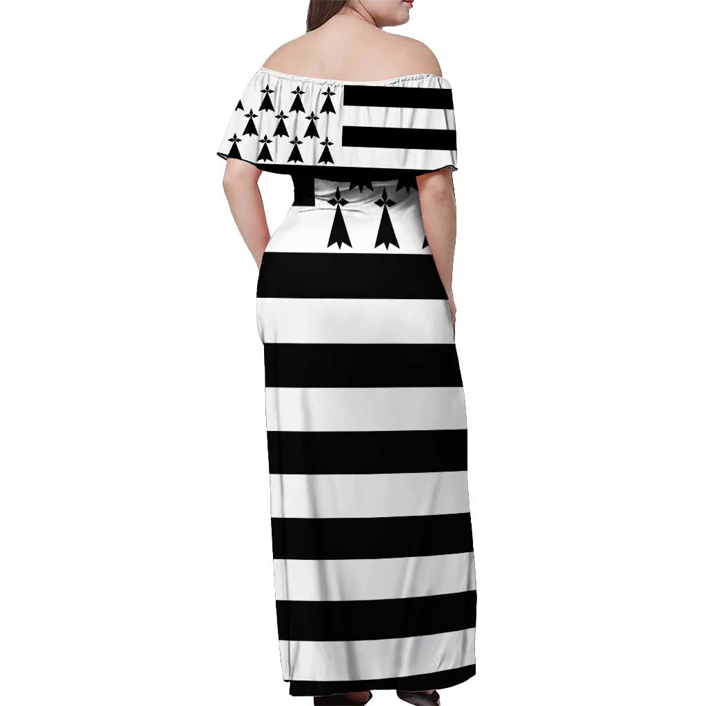 Brittany Flag Style Off Shoulder Maxi Dress Kentoch Mervel Eget Bezan Saotret - Wonder Print Shop