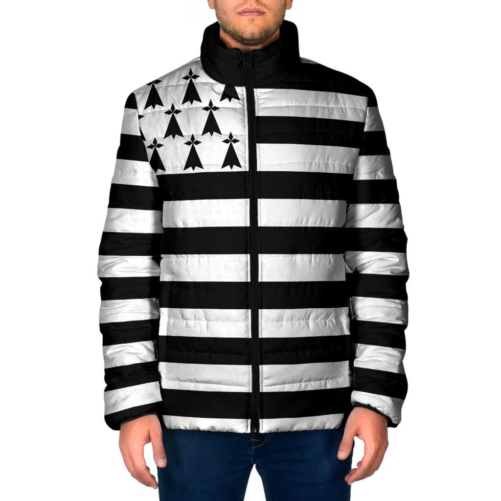Brittany Flag Style Padded Jacket Kentoch Mervel Eget Bezan Saotret - Wonder Print Shop
