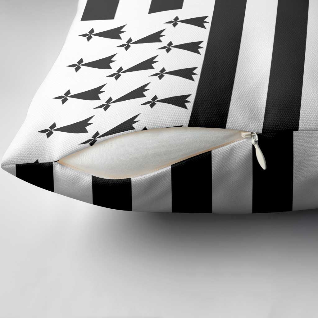 Brittany Flag Style Pillow Cover Kentoch Mervel Eget Bezan Saotret - Wonder Print Shop