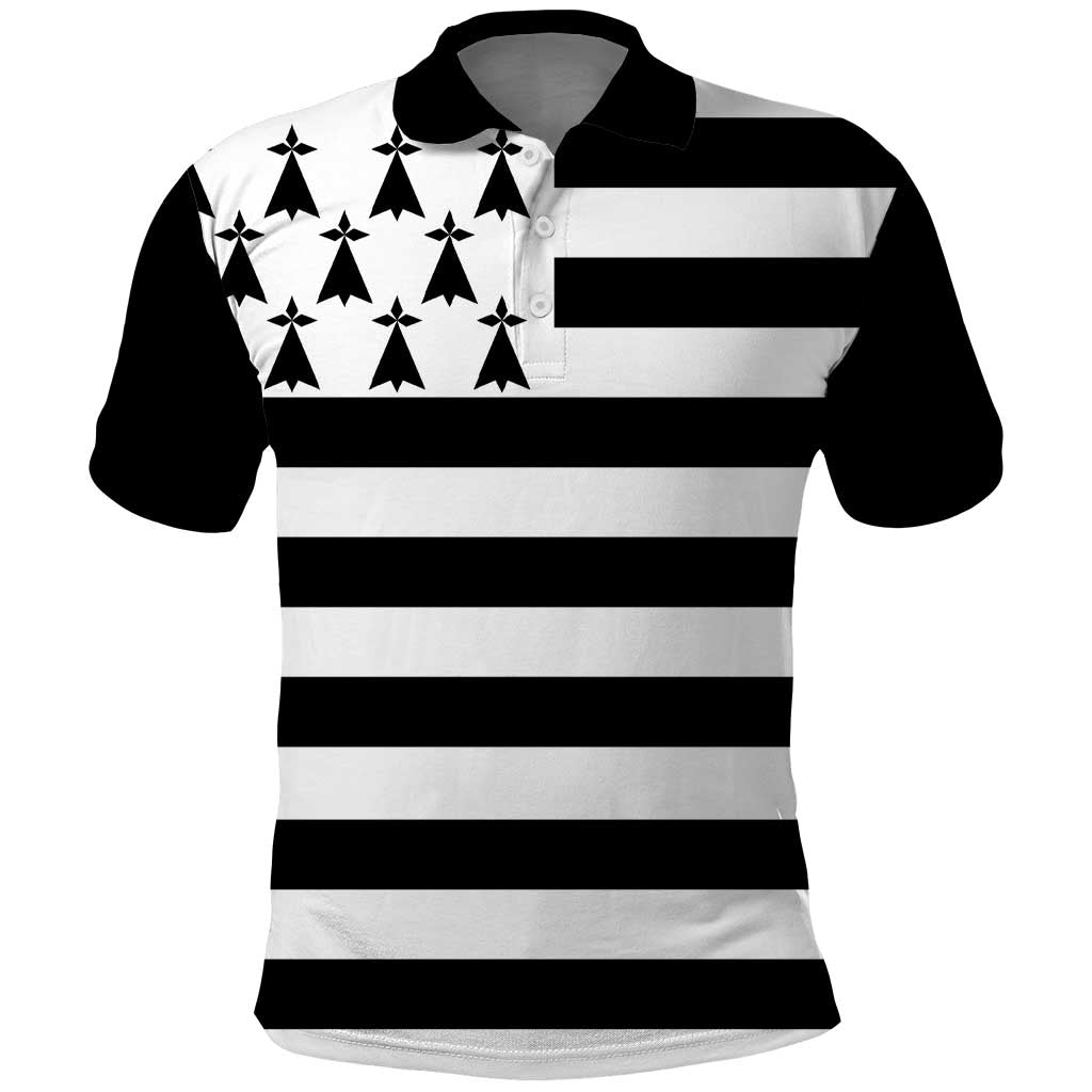 Brittany Flag Style Polo Shirt Kentoch Mervel Eget Bezan Saotret - Wonder Print Shop