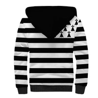 Brittany Flag Style Sherpa Hoodie Kentoch Mervel Eget Bezan Saotret - Wonder Print Shop