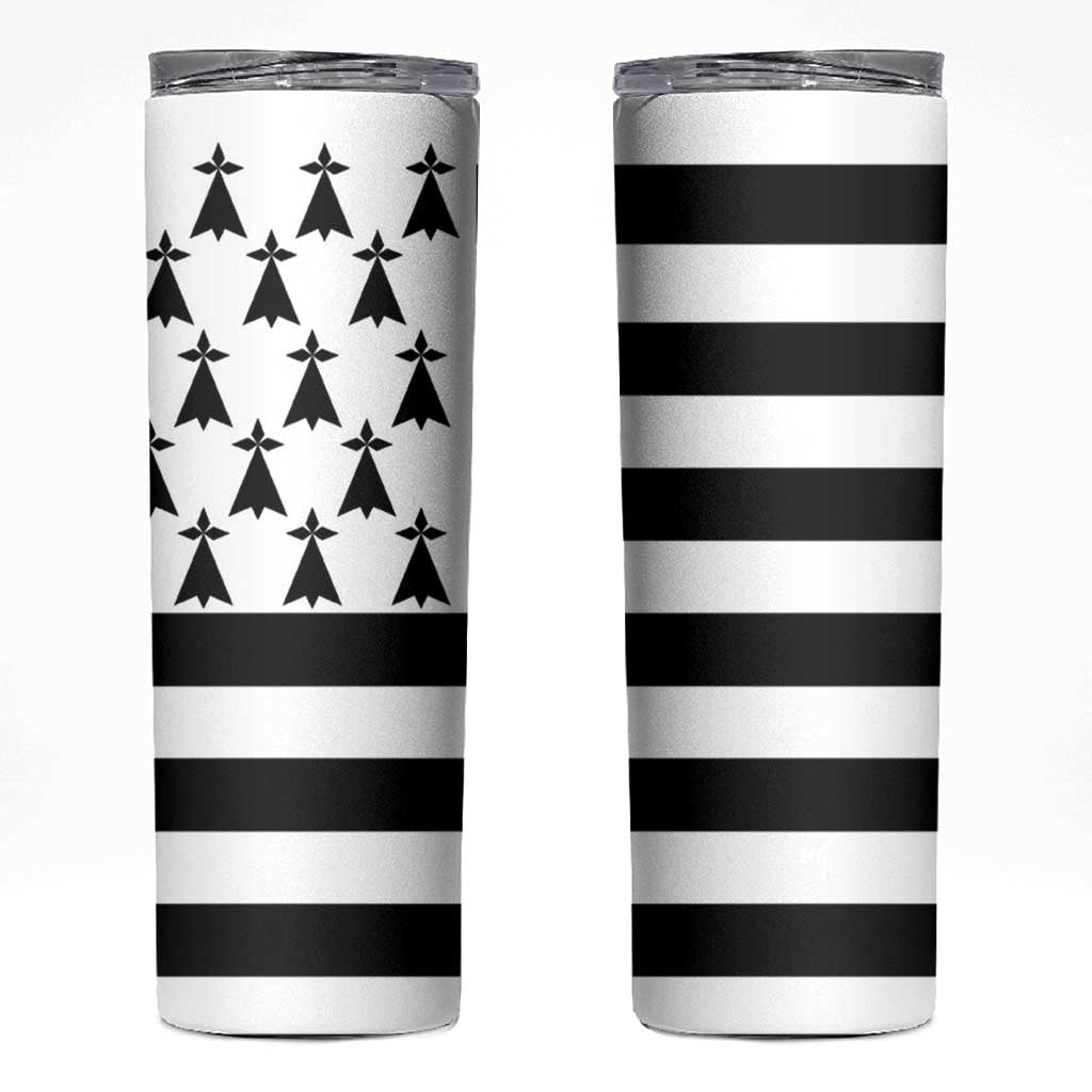 Brittany Flag Style Skinny Tumbler Kentoch Mervel Eget Bezan Saotret - Wonder Print Shop