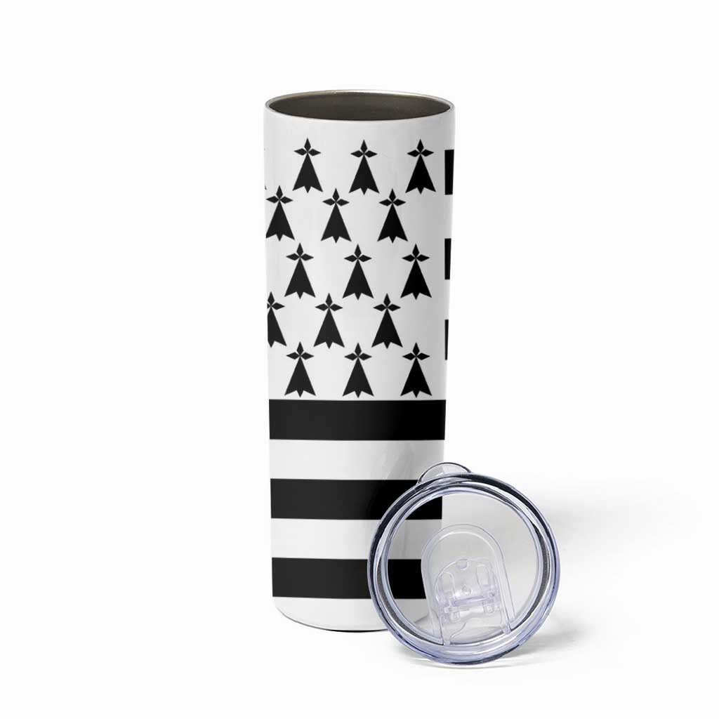 Brittany Flag Style Skinny Tumbler Kentoch Mervel Eget Bezan Saotret - Wonder Print Shop