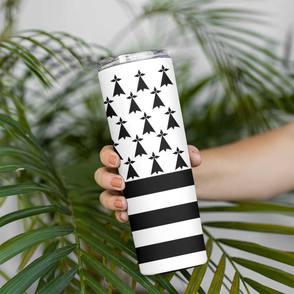 Brittany Flag Style Skinny Tumbler Kentoch Mervel Eget Bezan Saotret - Wonder Print Shop