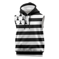 Brittany Flag Style Sleeveless Hoodie Kentoch Mervel Eget Bezan Saotret - Wonder Print Shop