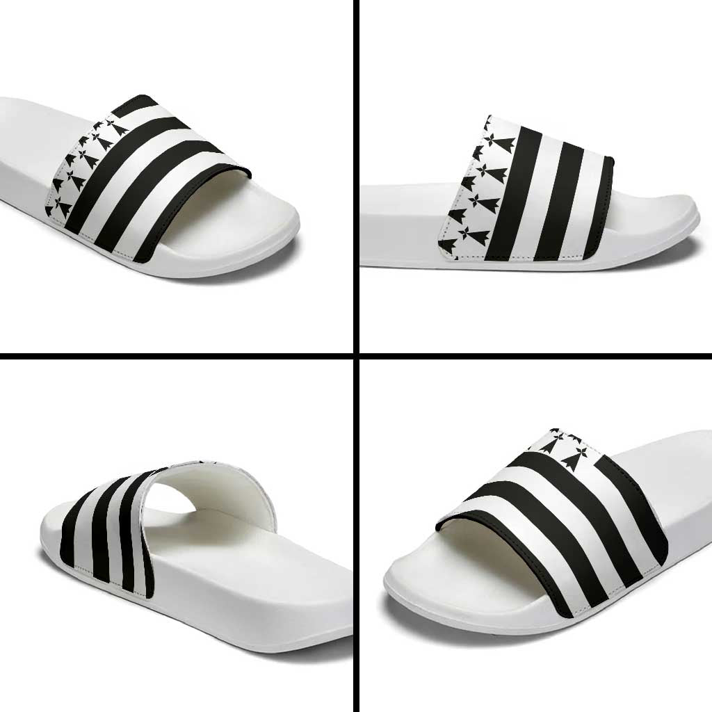Brittany Flag Style Slide Sandals Kentoch Mervel Eget Bezan Saotret - Wonder Print Shop