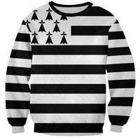 Brittany Flag Style Sweatshirt Kentoch Mervel Eget Bezan Saotret - Wonder Print Shop
