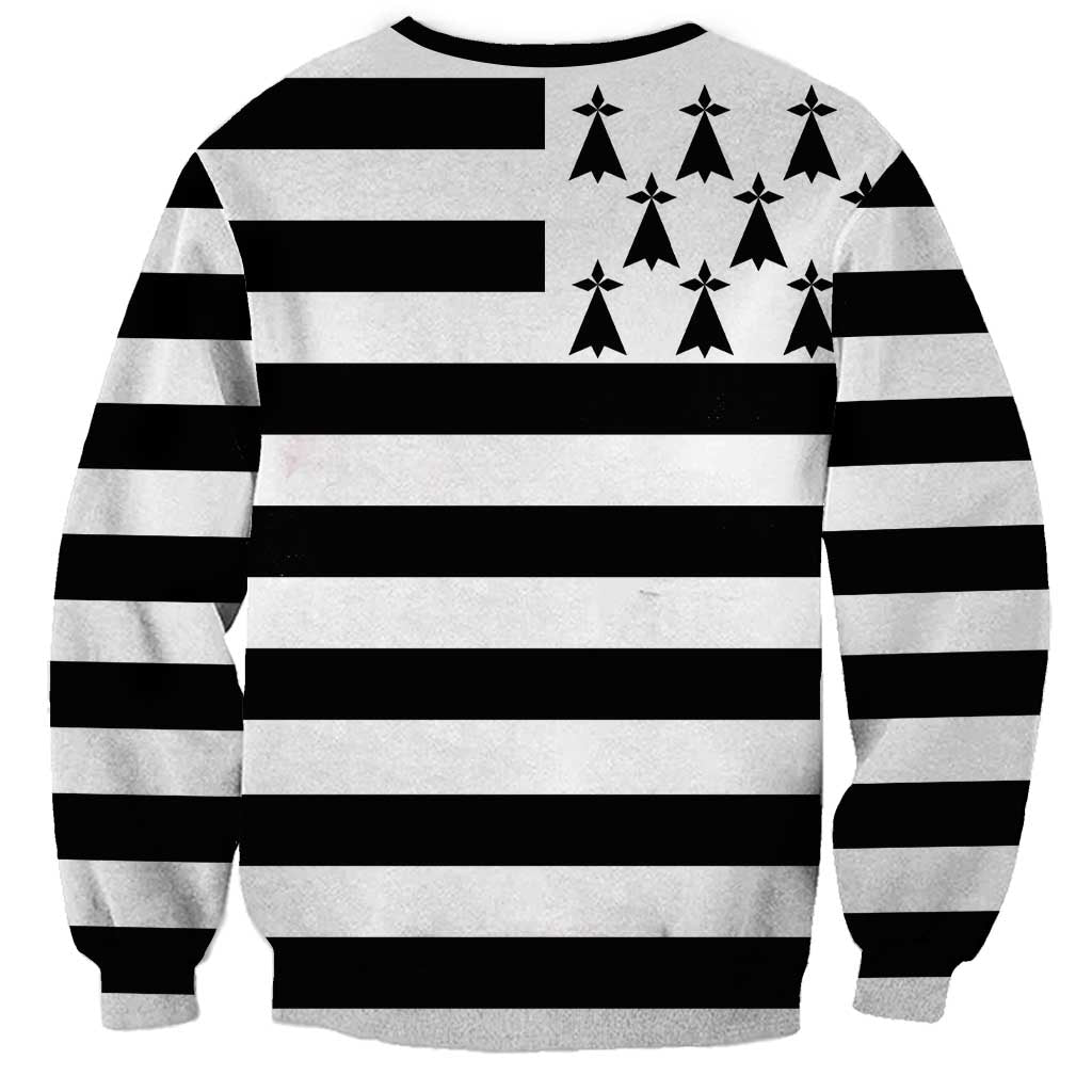 Brittany Flag Style Sweatshirt Kentoch Mervel Eget Bezan Saotret - Wonder Print Shop