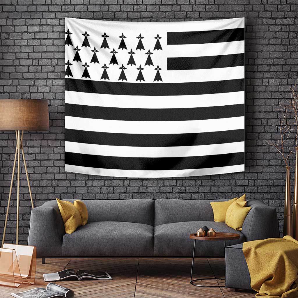 Brittany Flag Style Tapestry Kentoch Mervel Eget Bezan Saotret - Wonder Print Shop