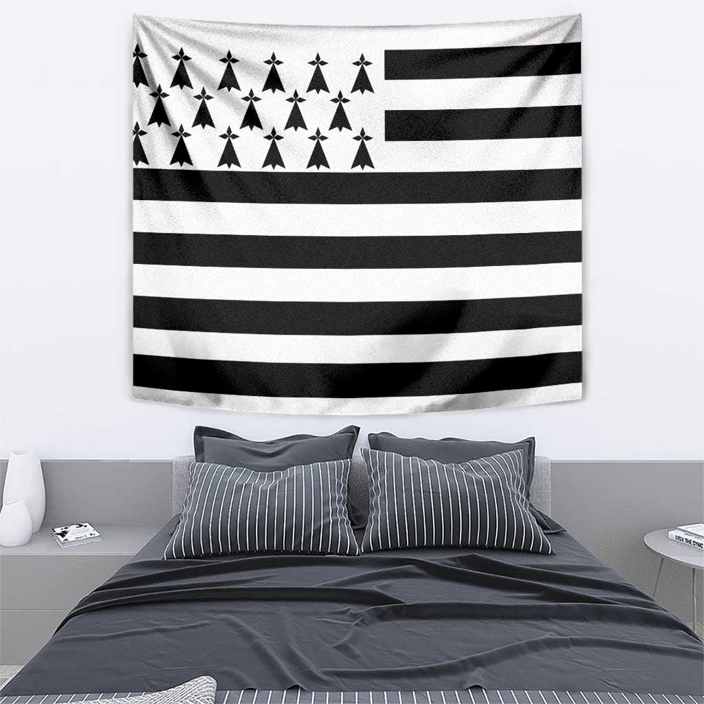 Brittany Flag Style Tapestry Kentoch Mervel Eget Bezan Saotret - Wonder Print Shop