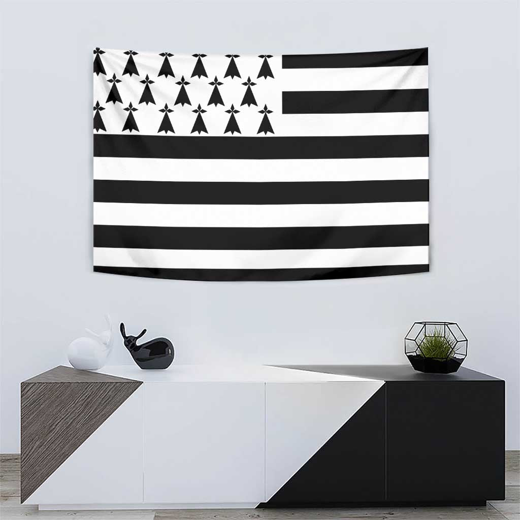 Brittany Flag Style Tapestry Kentoch Mervel Eget Bezan Saotret - Wonder Print Shop