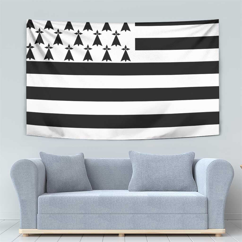 Brittany Flag Style Tapestry Kentoch Mervel Eget Bezan Saotret - Wonder Print Shop